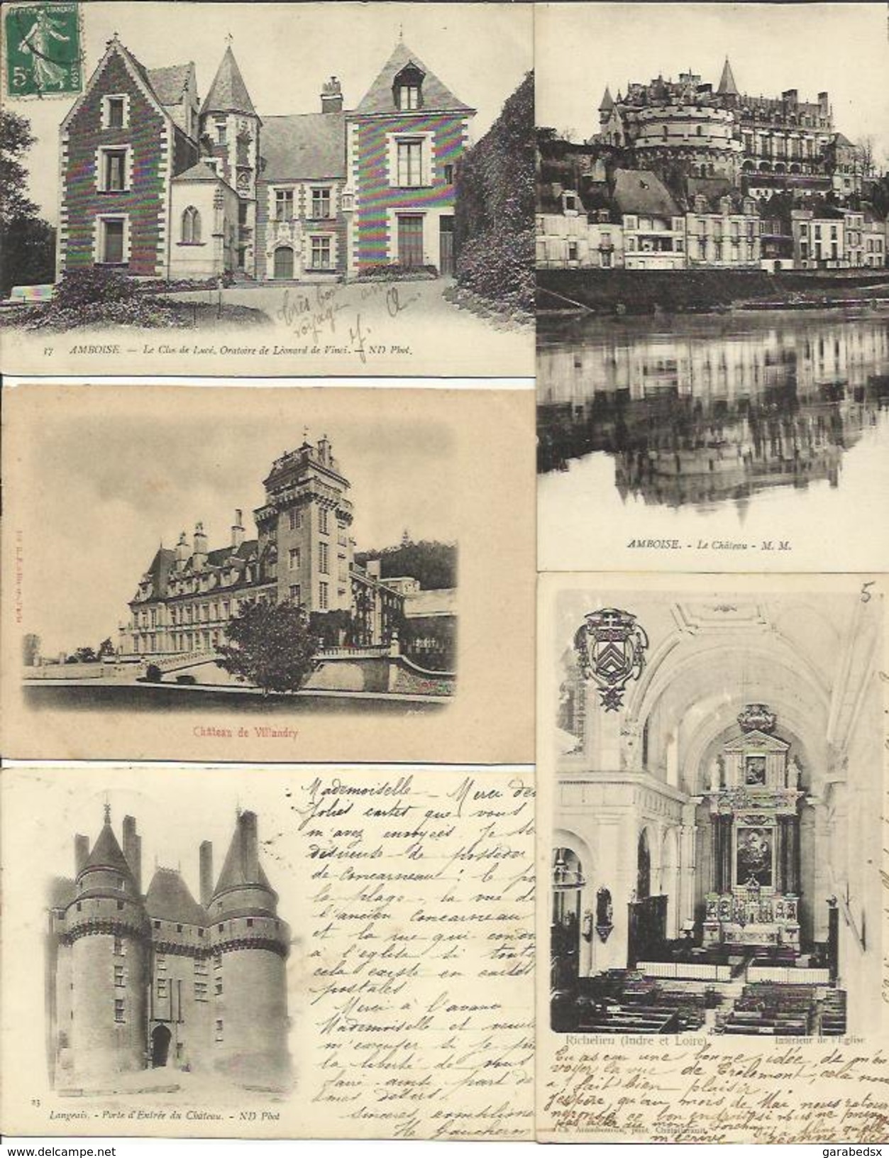 LOT DE 227 CARTES POSTALES ANCIENNES D'INDRE ET LOIRE (37). - Autres & Non Classés