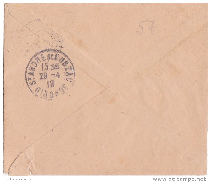 Enveloppe Et Lettre Avec " CROIX-ROUGE FRANÇAISE CERCLES CANTINES S.S.B.M. " TRESOR ET POSTES - Croix Rouge