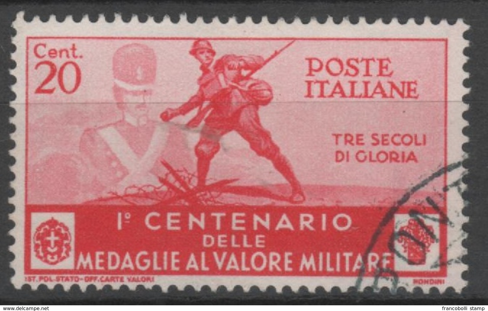 1934 Medaglie Al Valore Militare  P.o. Valore Singolo  US - Usati