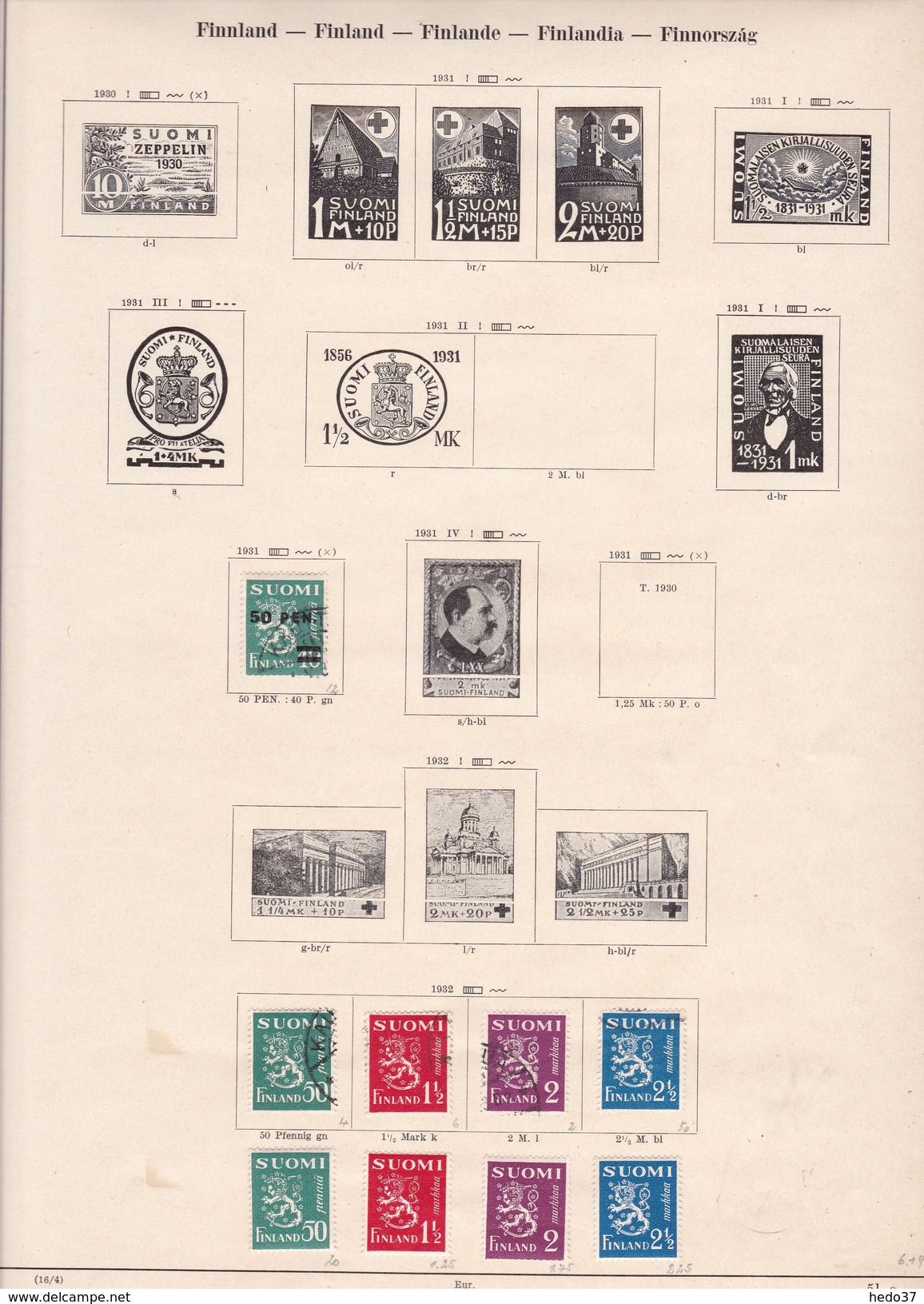 Finlande - Collection Vendue Page Par Page - Timbres Oblitérés / Neufs *(avec Charnière) -Qualité B/TB - Sammlungen