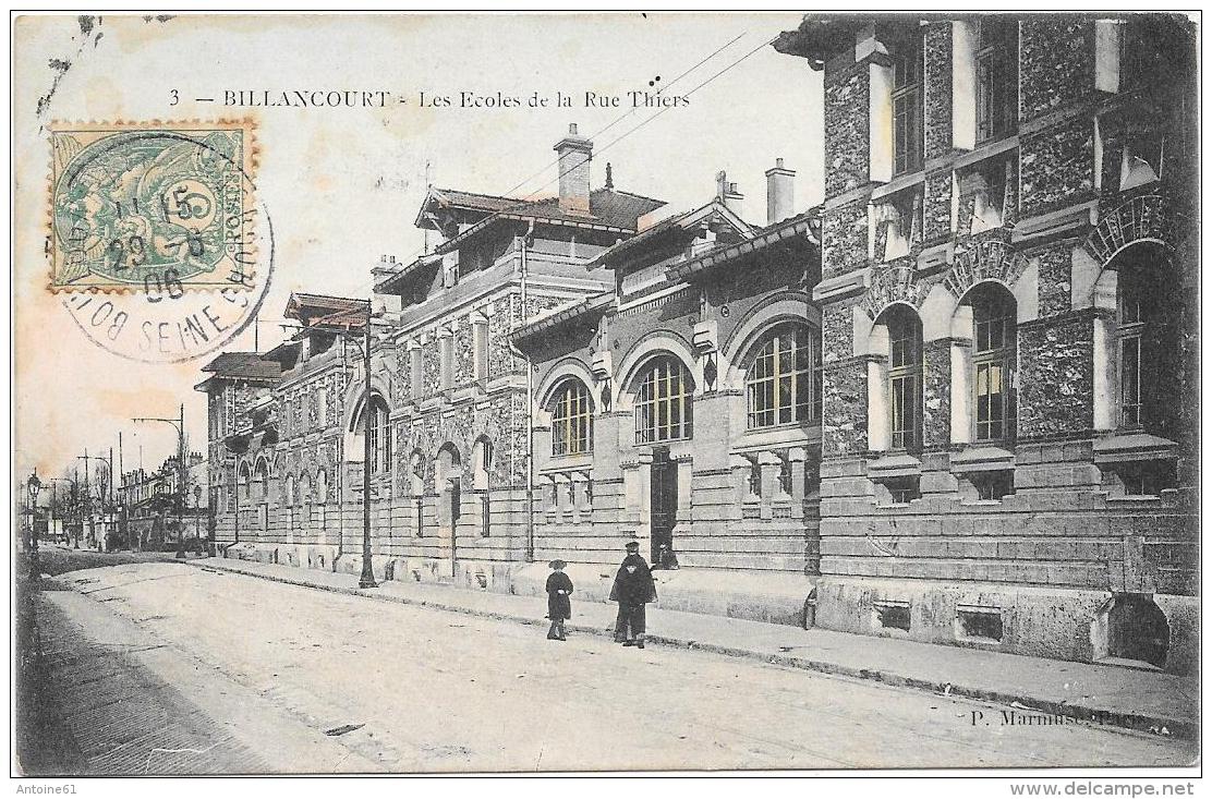 BILLANCOURT --Lot De 10 Cpa -Marché ,place , Ecole, Restaurant, Animation - Toutes Scannées - Le Plessis Trevise