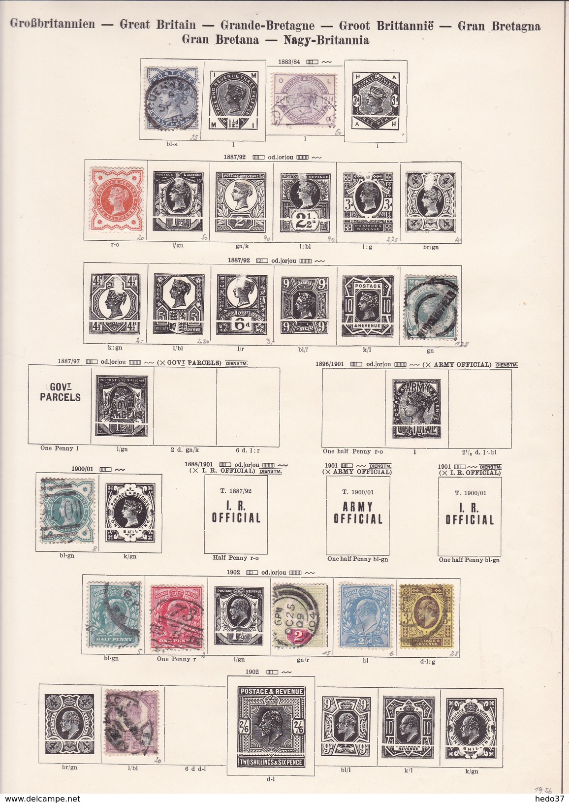 Grande Bretagne - Collection Vendue Page Par Page - Timbres Oblitérés / Neufs *(avec Charnière) -Qualité B/TB - Collections