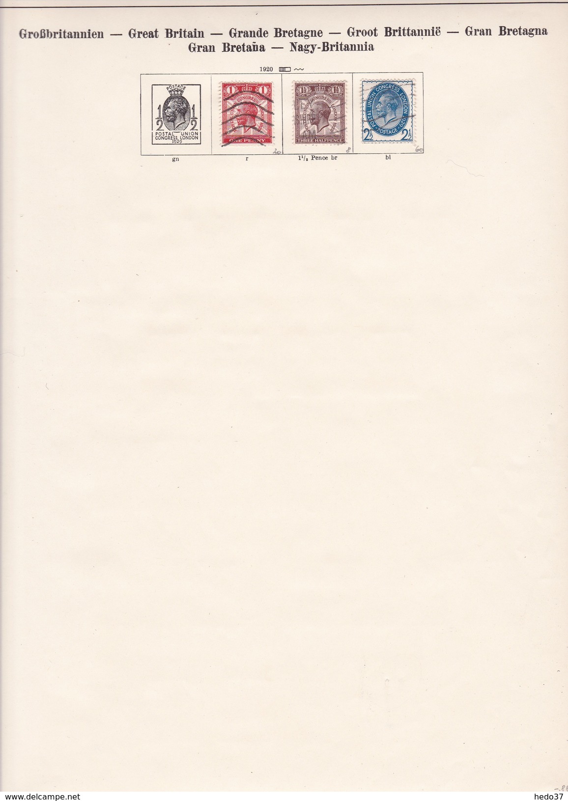 Grande Bretagne - Collection Vendue Page Par Page - Timbres Oblitérés / Neufs *(avec Charnière) -Qualité B/TB - Sammlungen