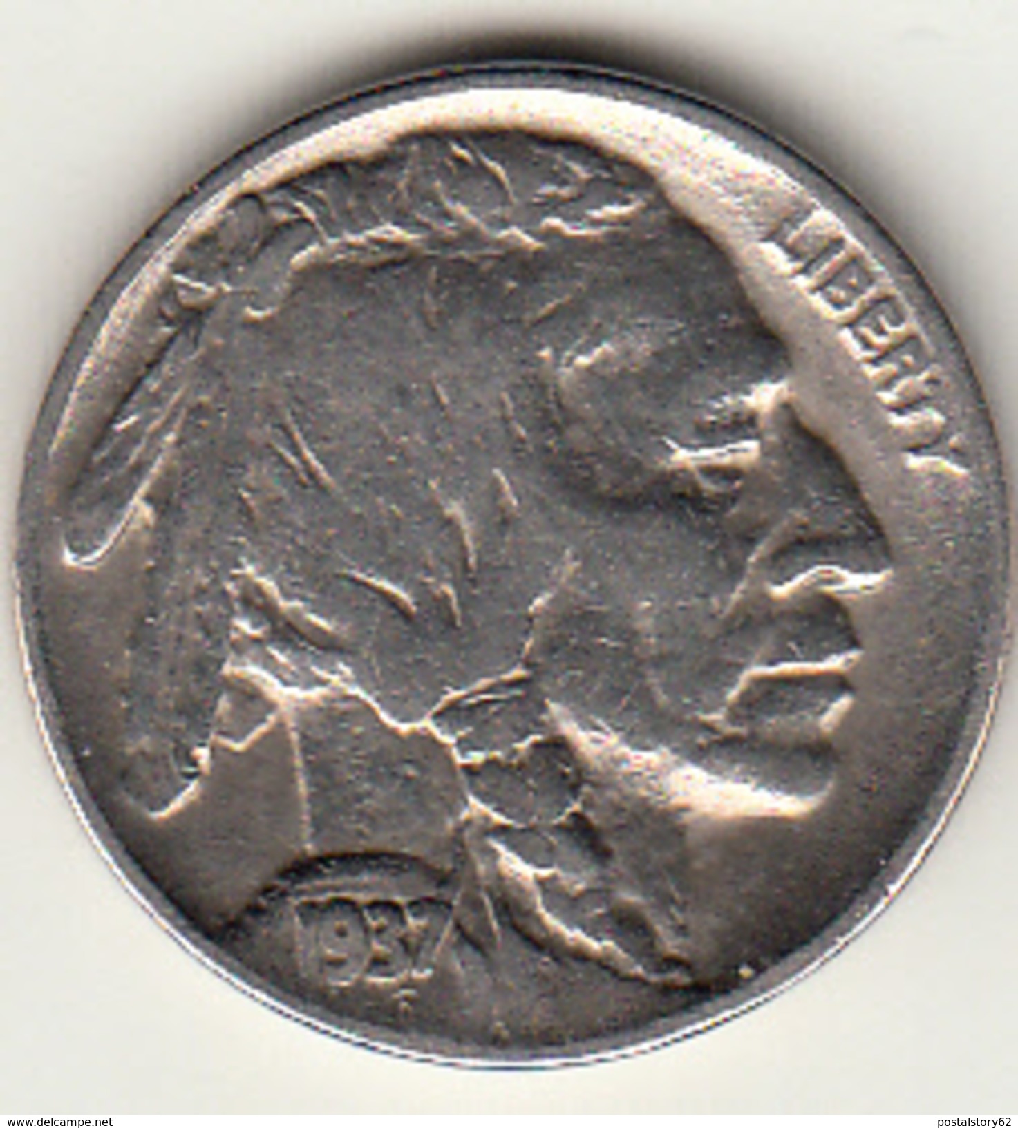 Stati Uniti, USA. Five Cent Nickel Indian Head Buffalo 1937 F - 1909-1958: Lincoln, Wheat Ears Reverse