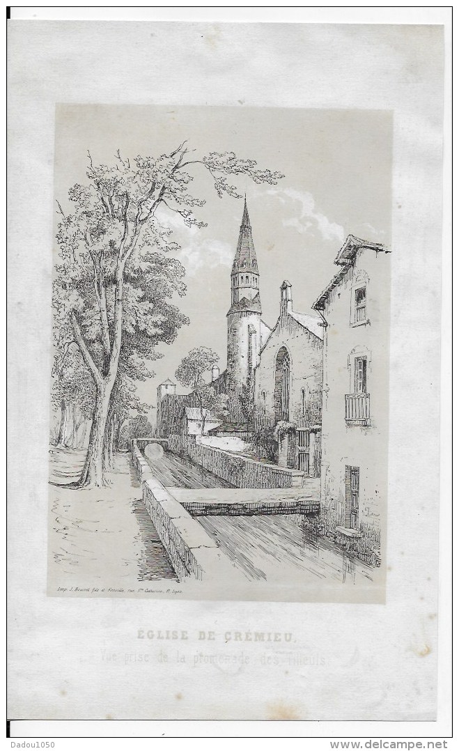 Eglise De Crémieu ,Isere - Estampes & Gravures