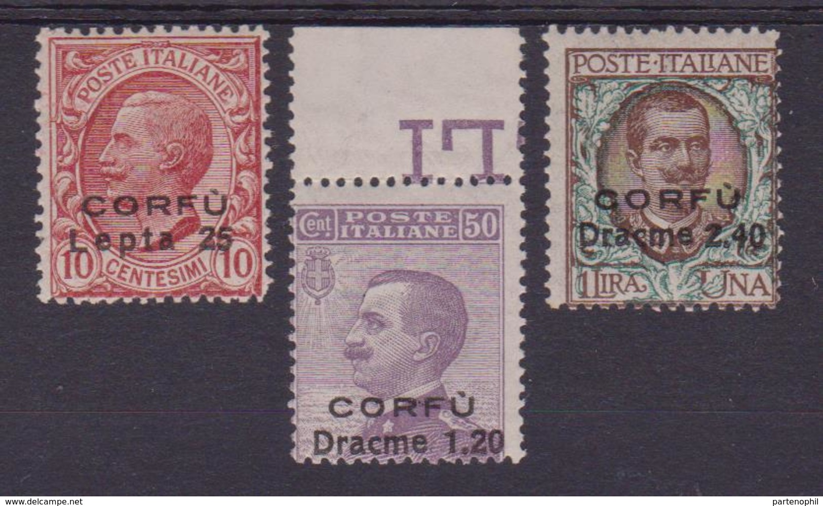 1923 OCC. MILITARE ITALIANA CORFù MNH( SASS.9-11 ) - Corfu