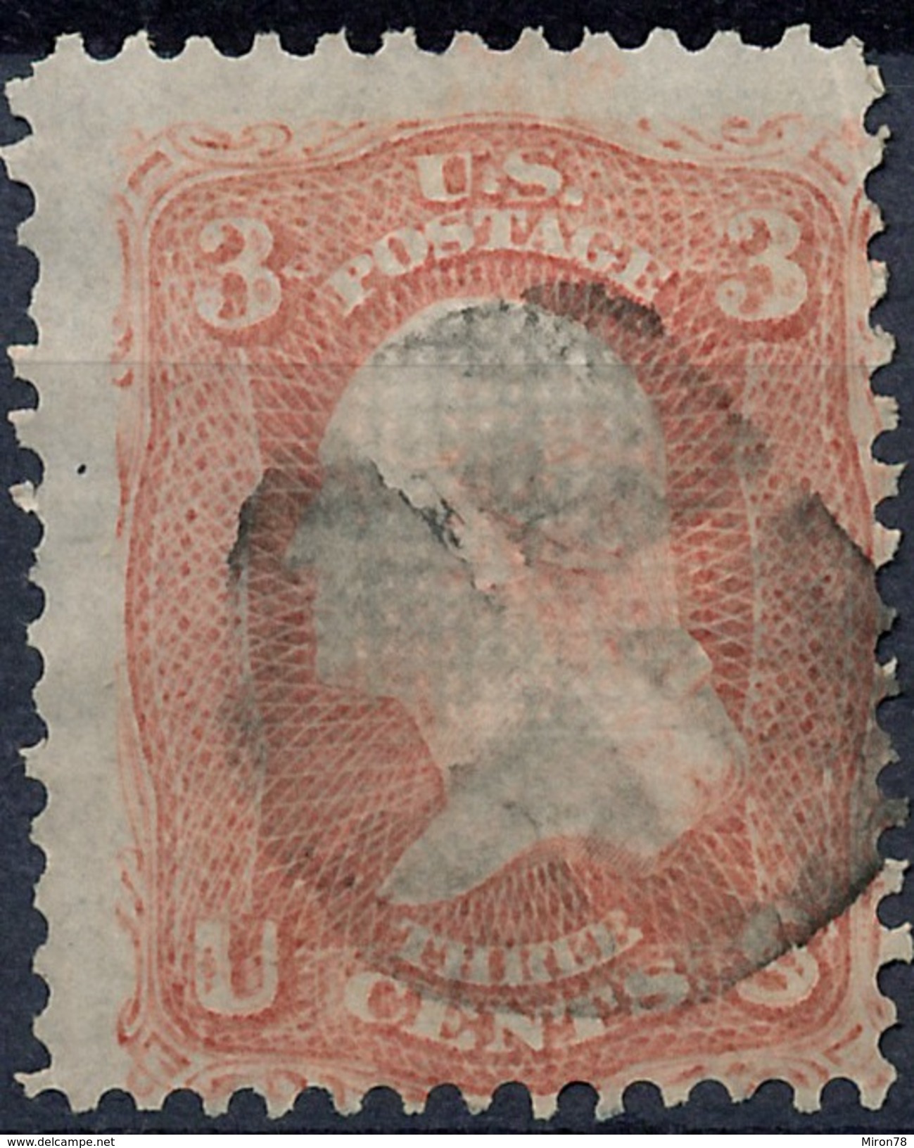 Stamp  Us 3c Washington Grill Scott #88,94? Lot126 - Usati