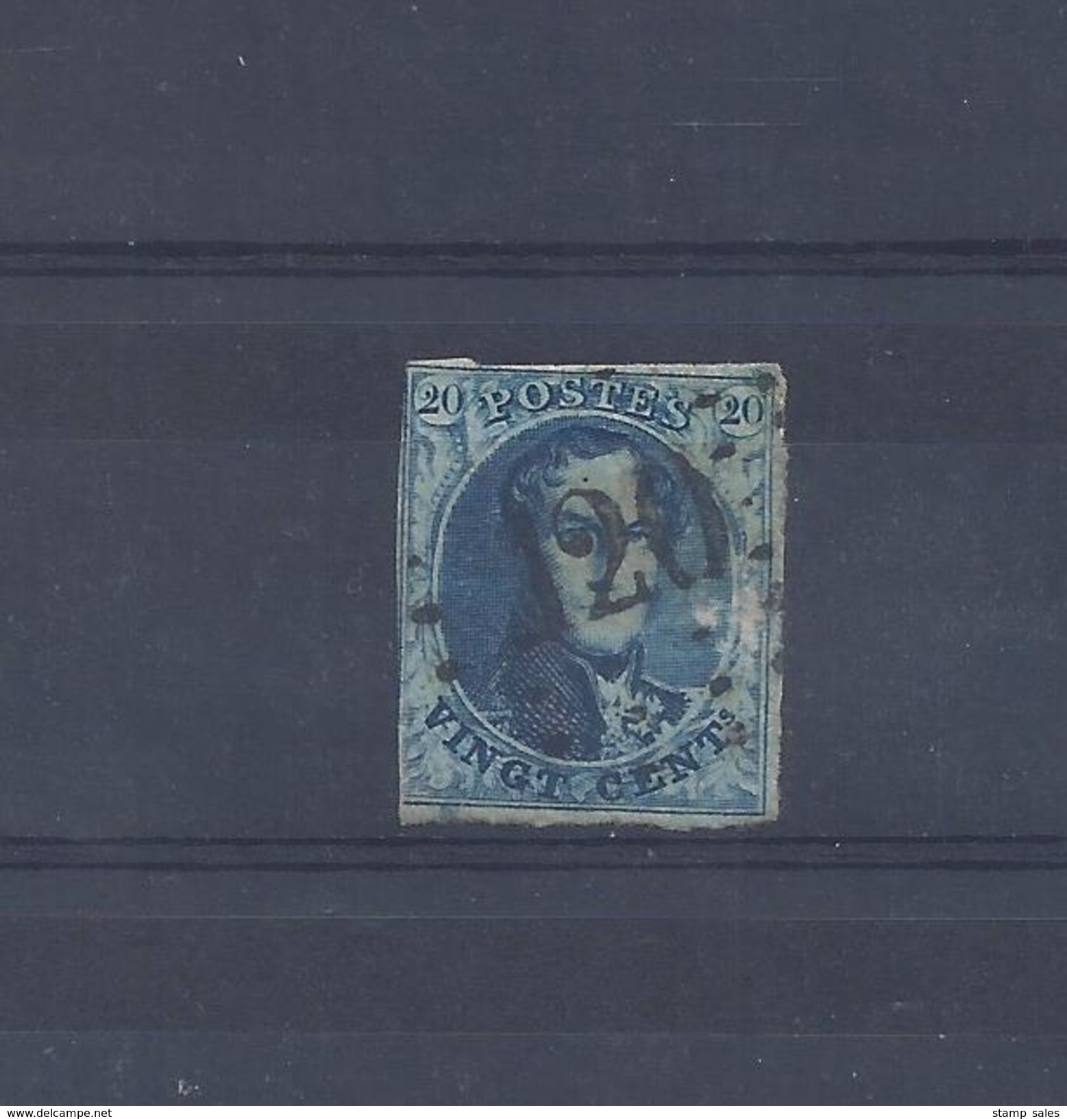 N°7 (ntz) GESTEMPELD P120 PUNTEN Tournay COB 9,00 + COBA &euro; 10,00 - Postmarks - Lines: Distributions