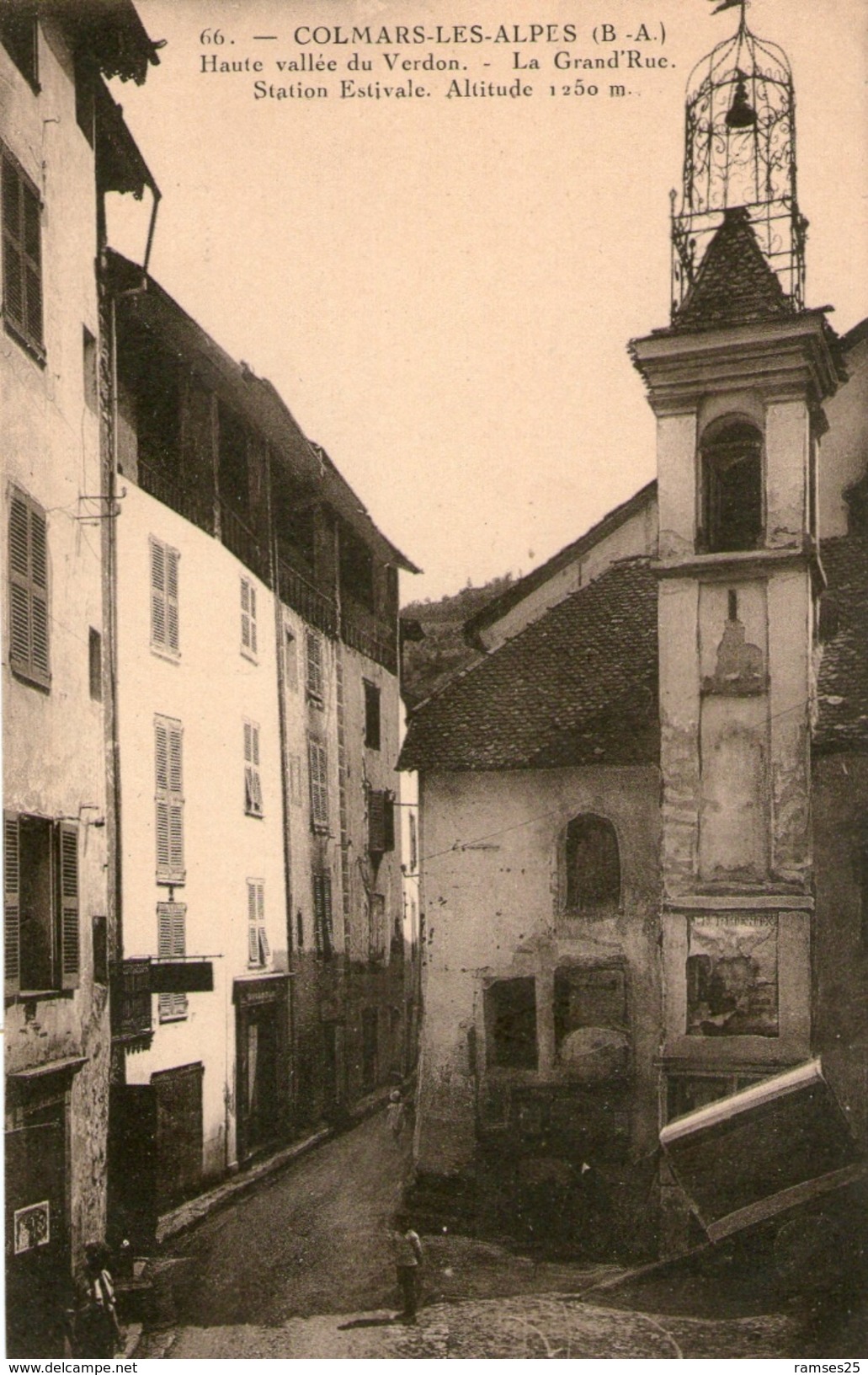 (1) CPA  Colmars Les Alpes  La Grande Rue    (bon Etat) - Altri & Non Classificati