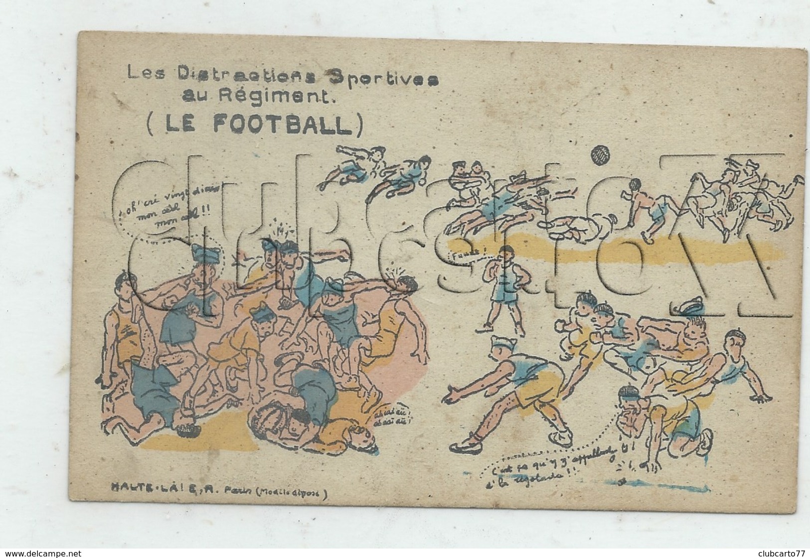 Illustrateur : Le Football Série Les Distractions Sportives Au Régiment En 1927 (animé) PF. - 1900-1949
