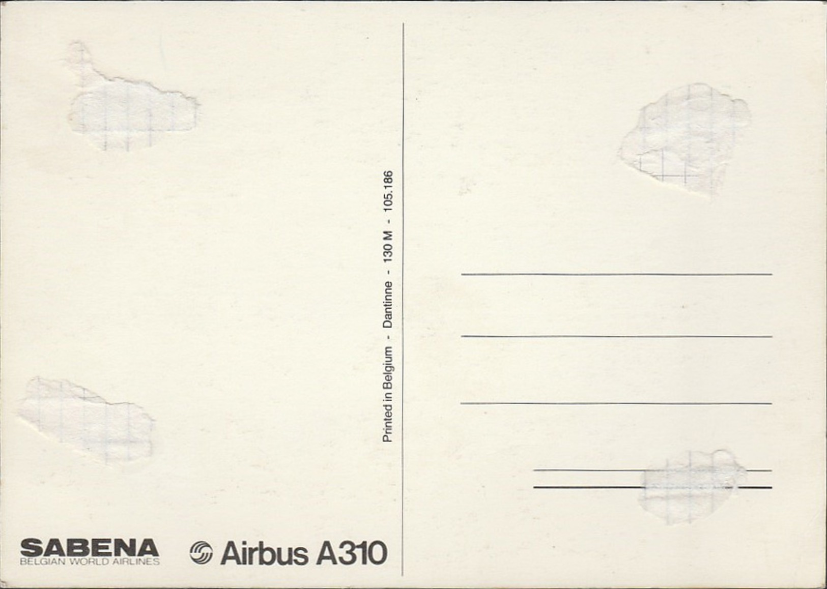 Sabena Airbus A310 - 1946-....: Moderne