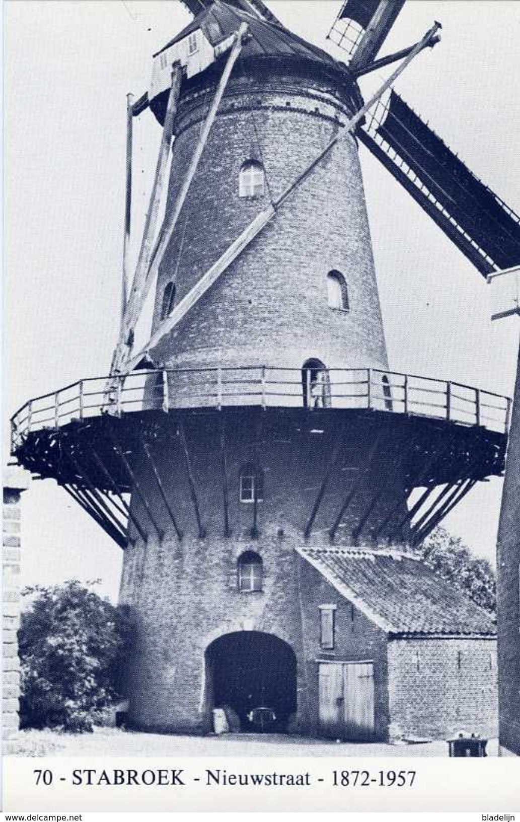 STABROEK (Antwerpen) - Molen/moulin - Blauwe Prentkaart Ons Molenheem Van De Stenen Molen (nu Nog Romp) - Stabroek