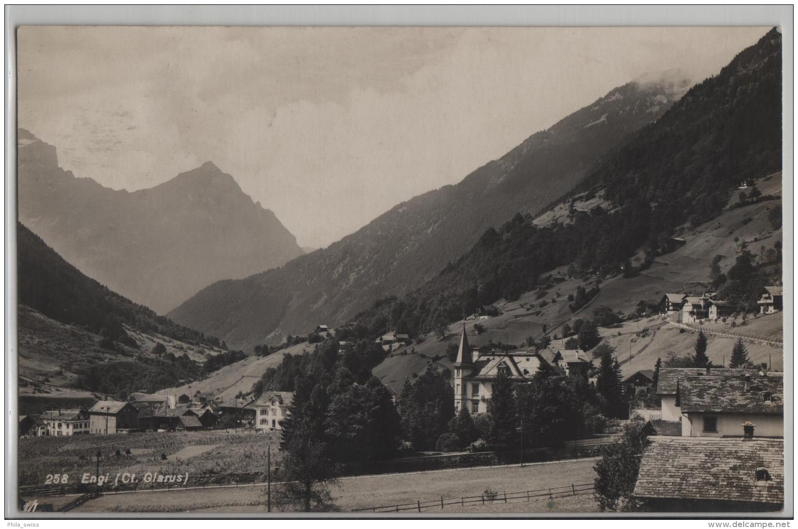 Engi - Glarus - Photo: Schönwetter-Elmer No. 258 - Elm