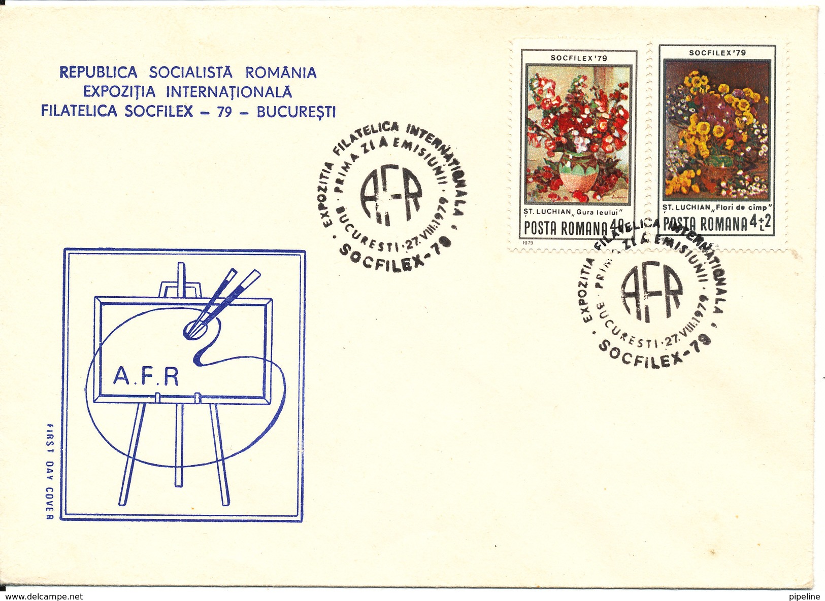 Romania FDC Socfilex Bucuresti 27-8-1979 - FDC