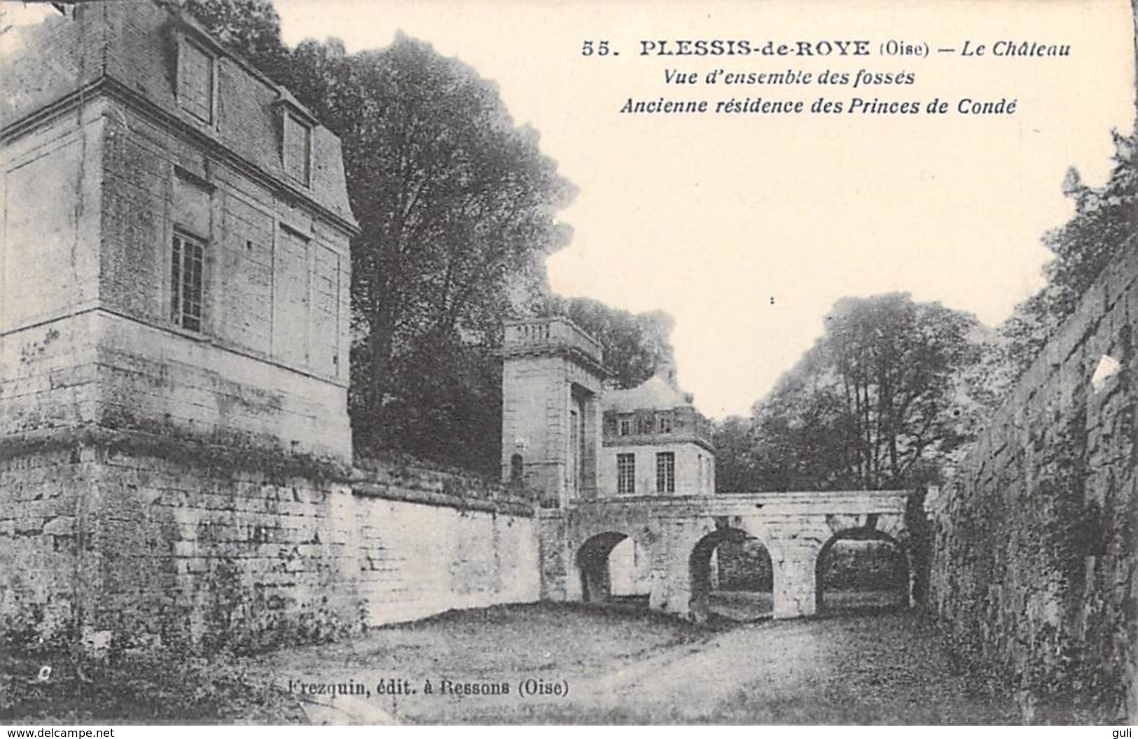 [60] Oise> PLESSIS De ROYE Le Château Vue D'ensembles Des Fossés Ancienne Résidence Des Princes De Condé - Thourotte