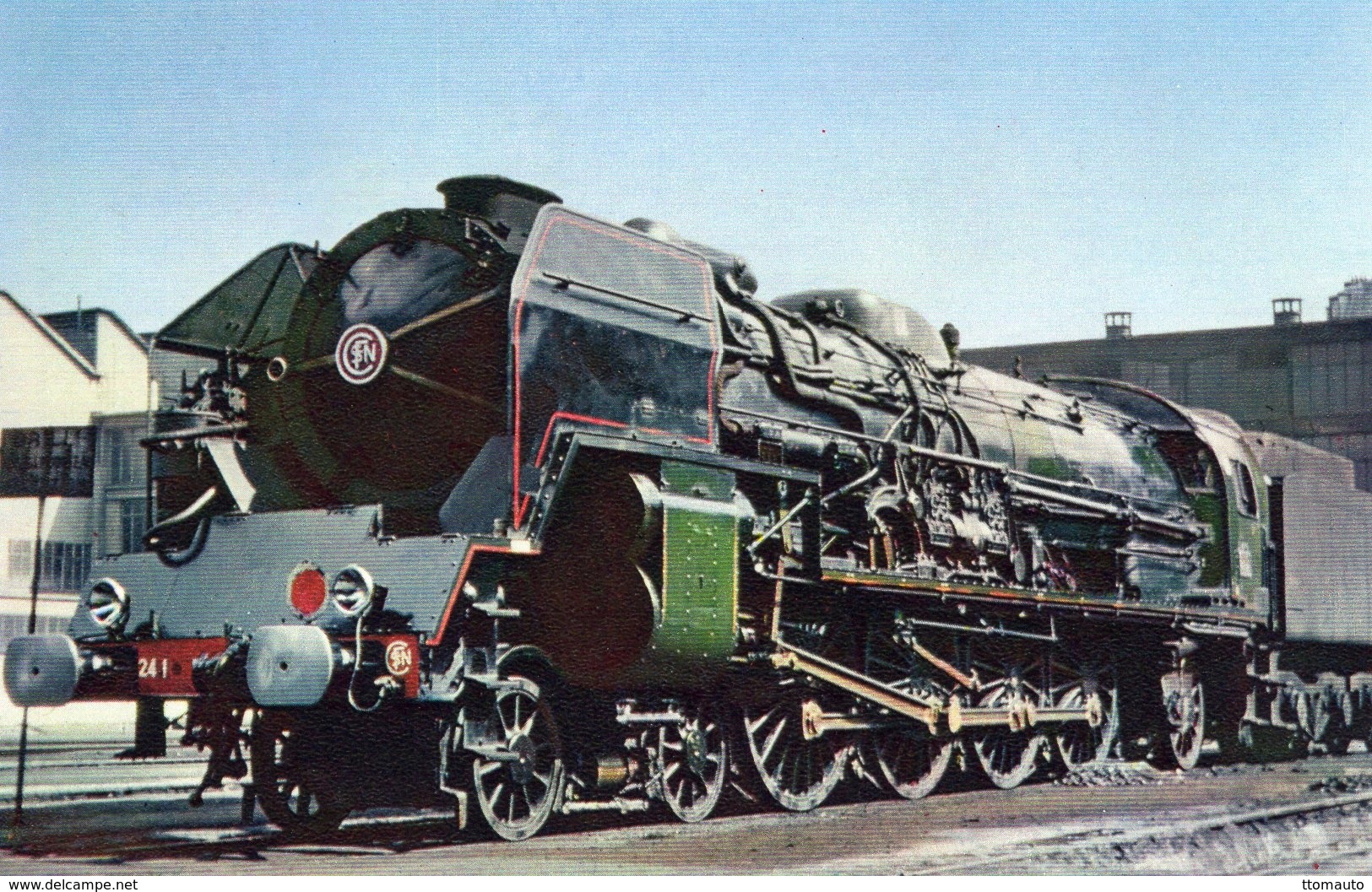 Locomotive  à Vapeur (Francaise)  -   Type 241P  -  CPM - Trains