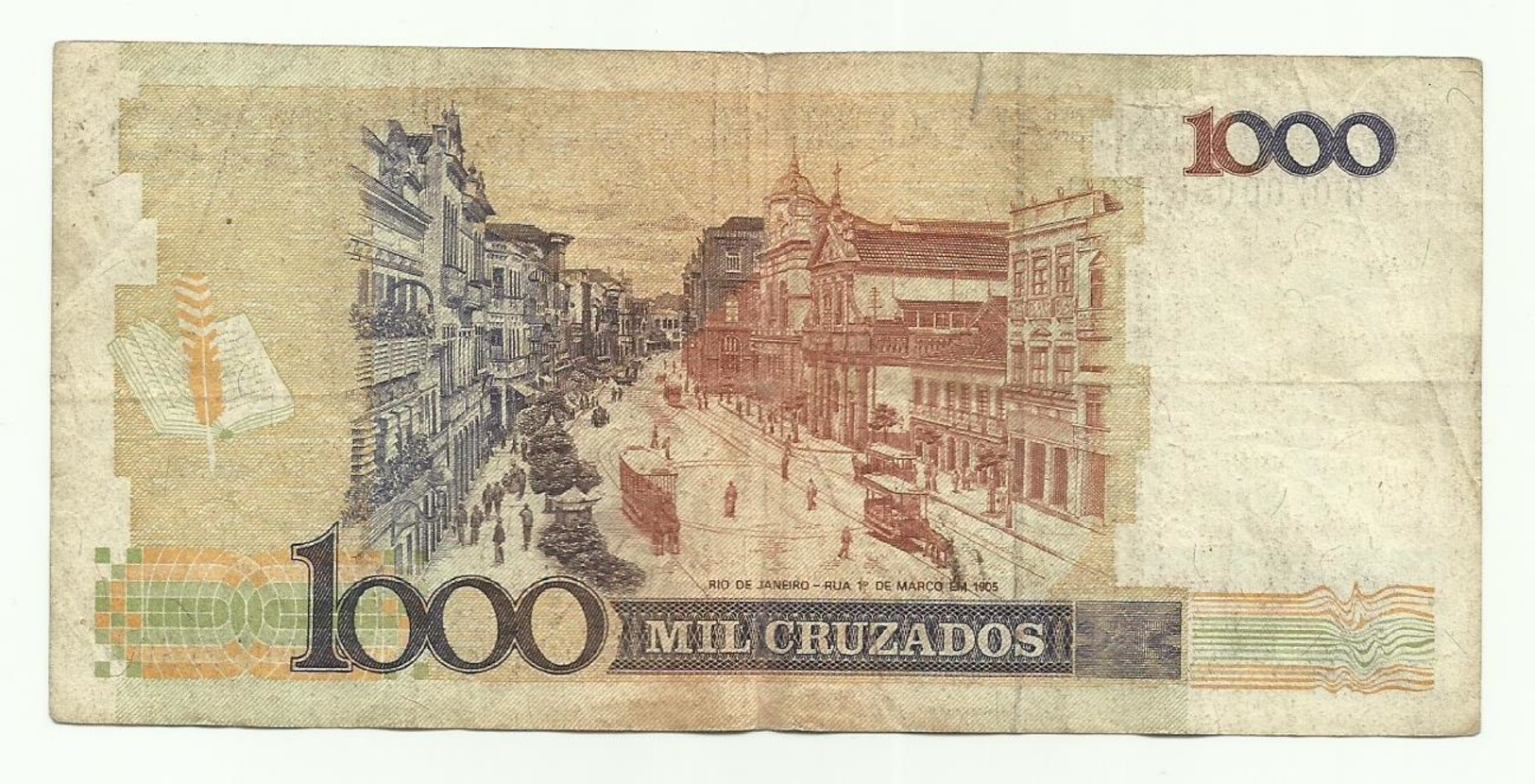 Billet Du Brésil De 1000 Cruzados (sans Cachet) - Brésil