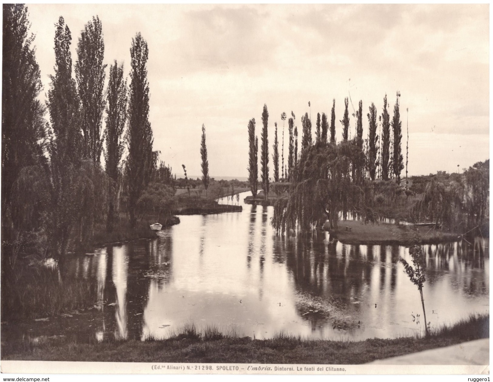 Foto (edizione Alinari )  N.°21298 Spoleto Umbria Dintorni Le Fonti Del Clitunno - Luoghi