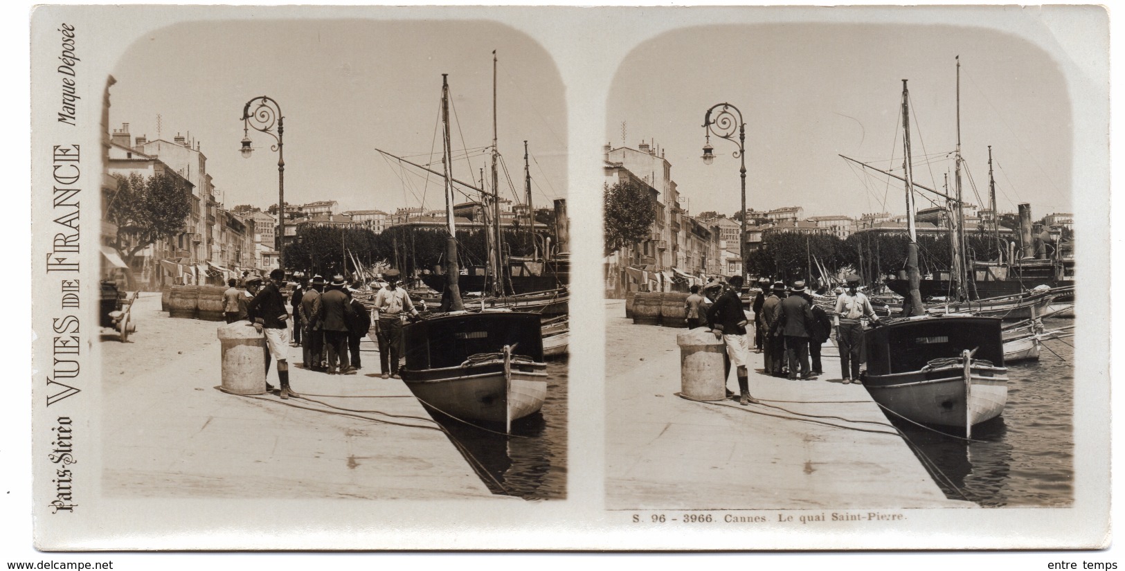 Paris Stereo Vue De France Cannes Quai St Pierre - Autres & Non Classés