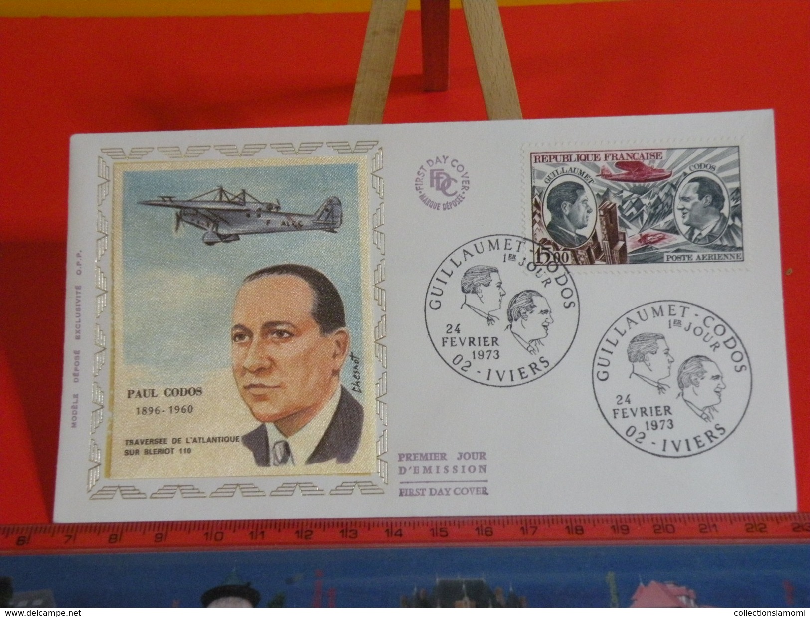 FDC > 1970-1979 > Paul Codos - Henri Guillaumet - 02 Iviers - 24.2.1973 - 1er Jour.Coté 35 &euro; - 1970-1979