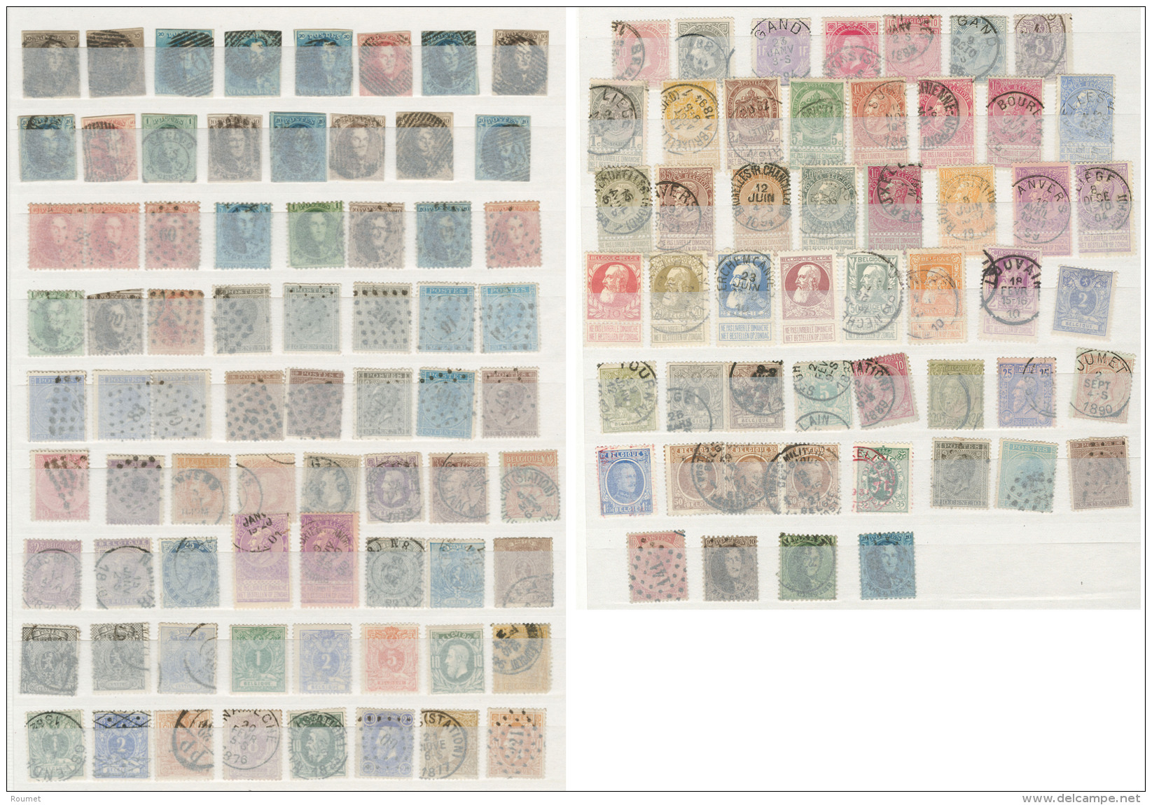 Collection. 1849-1905 (Poste), Petites Et Moyennes Valeurs Entre Les N&deg;1 Et 80. - TB, B Ou Pd - Other & Unclassified