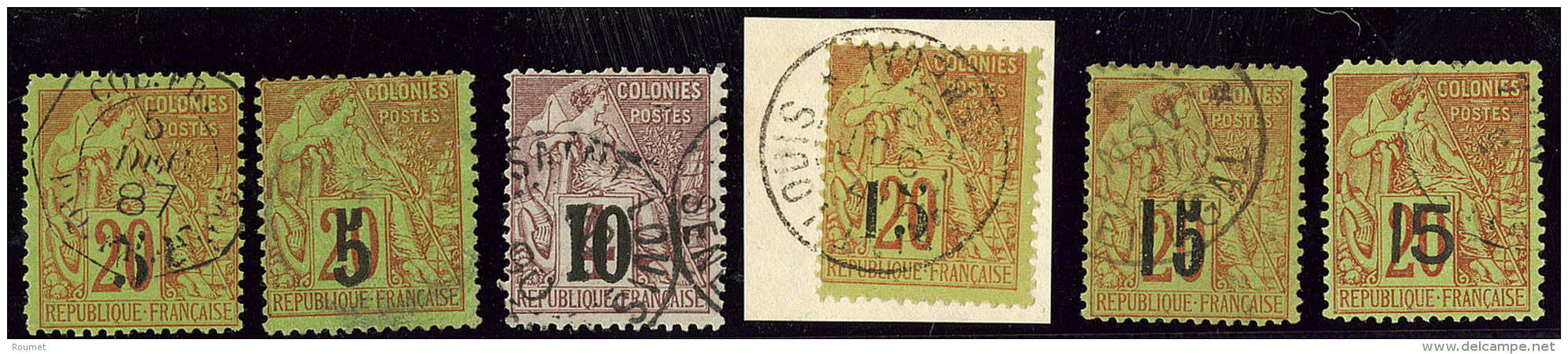 SENEGAL. Nos 1, 1a, 3e, 5 Sur Fragment, 5d, 5h. - TB Ou B - Other & Unclassified