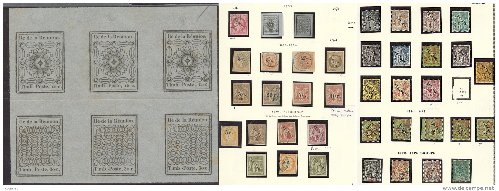 Collection. 1852-1947 (Poste, PA, Taxe, BF, C.Px), Valeurs Moyennes Et S&eacute;ries Compl&egrave;tes, Compl&egrave;te A - Other & Unclassified