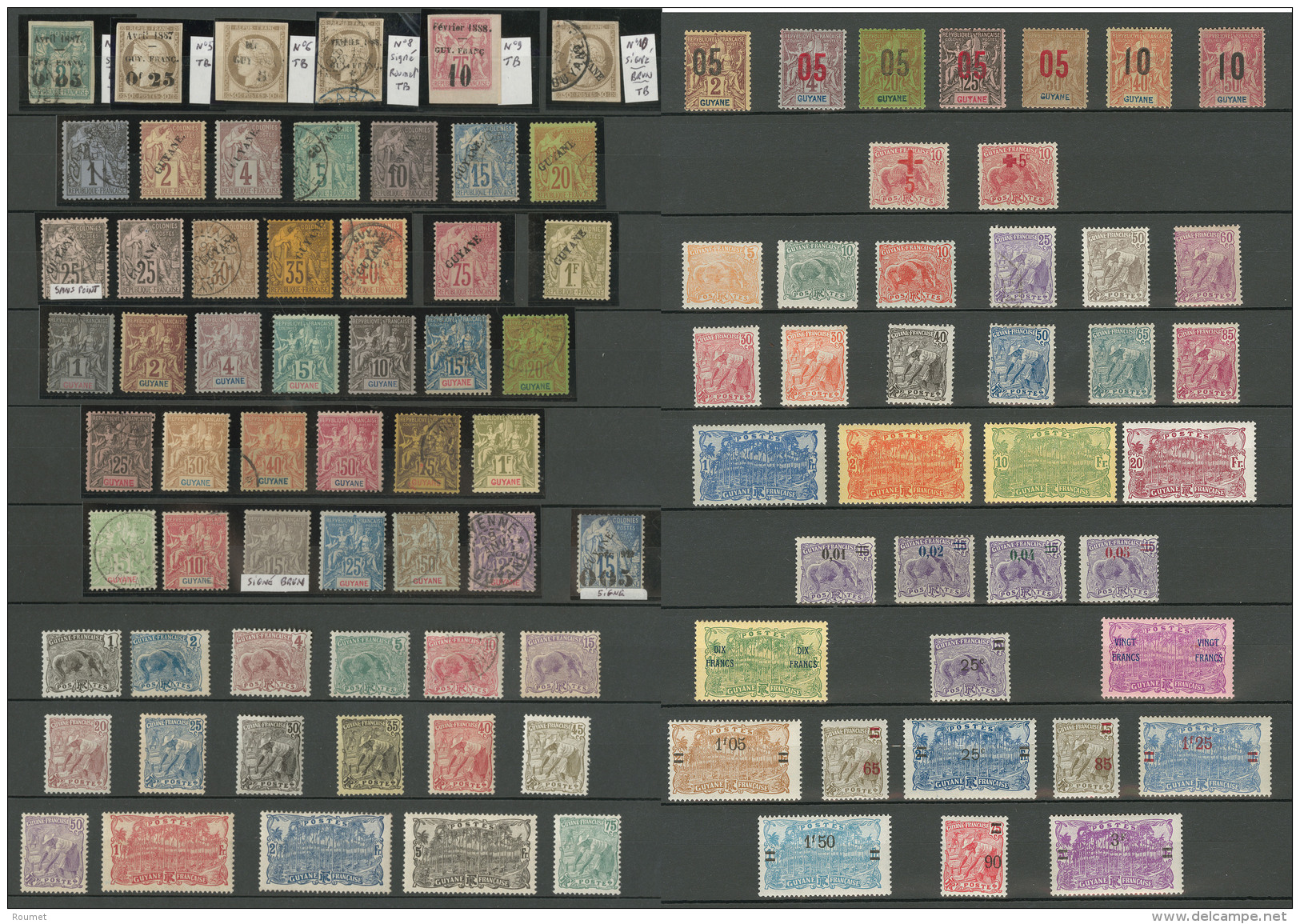 Collection. 1892-1945 (Poste, PA, Taxe), Quasiment Compl&egrave;te (sauf TAG), Qqs Ex (*) Et Obl, + Inini Compl&egrave;t - Other & Unclassified