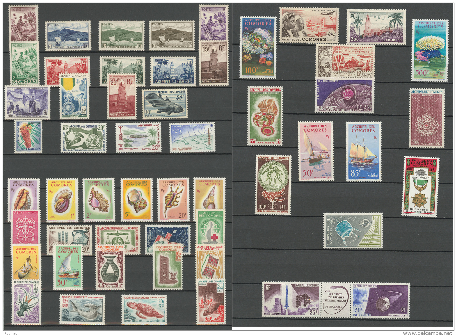 COMORES. Collection. 1950-1974 (Poste, PA, Taxe), Compl&egrave;te. - TB - Other & Unclassified