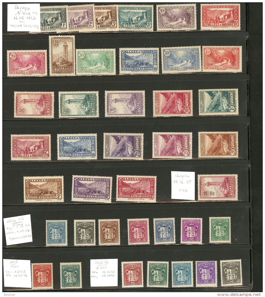 Collection. 1932-1971 (Poste, PA, Taxe, BF), Valeurs Et S&eacute;ries Moyennes Dont Taxe 1 &agrave; 15 *. - TB - Other & Unclassified