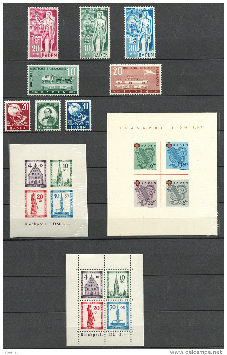 ALLEMAGNE (occupation Fran&ccedil;aise). Collection. 1945-1949 (Poste, BF), Assez Compl&egrave;te Dont Les BF 2A Et 2B** - Sonstige & Ohne Zuordnung