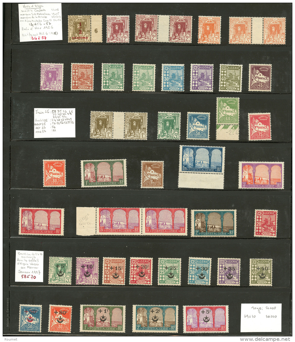 Collection. 1924-1962 (Poste, PA, Taxe, CPX, Pr&eacute;os), Valeurs Moyennes Et S&eacute;ries Compl&egrave;tes Dont Cent - Vide