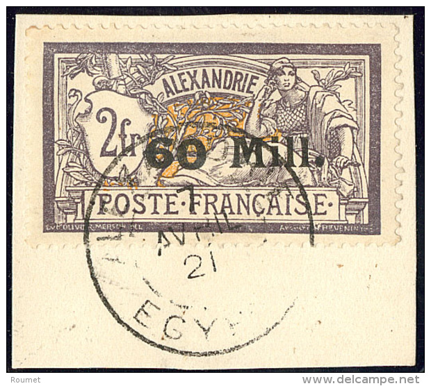 ALEXANDRIE. Type II. No 48a, Obl Cad 7 Avril 21 Sur Petit Fragment. - TB - Other & Unclassified