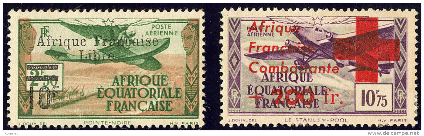 Poste A&eacute;rienne. France-Libre. Nos 20, 29 Gomme Coloniale. - TB - Altri & Non Classificati