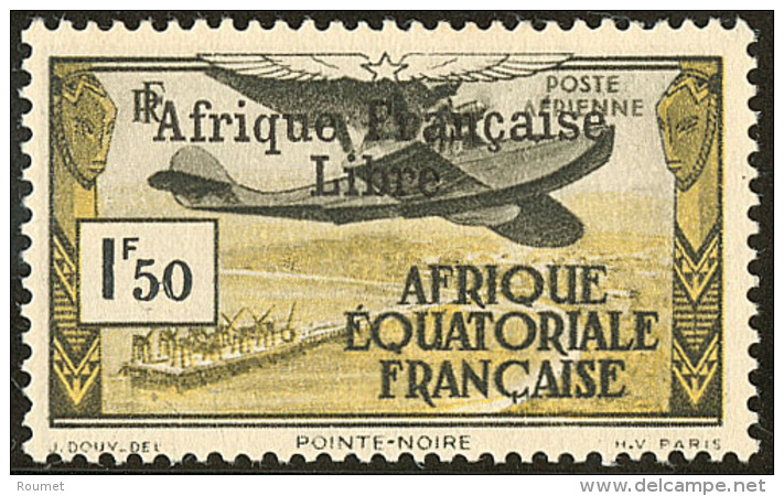 Poste A&eacute;rienne. France-Libre. No 14, Gomme Coloniale Sinon **. - TB - Other & Unclassified
