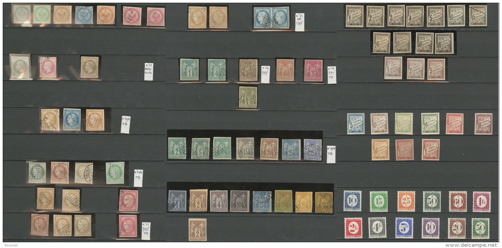 Collection. 1859-1943 (Poste, PA, Taxe), Compl&egrave;te Sauf N&deg;8, Qqs Ex *, Tous &eacute;tats - Other & Unclassified