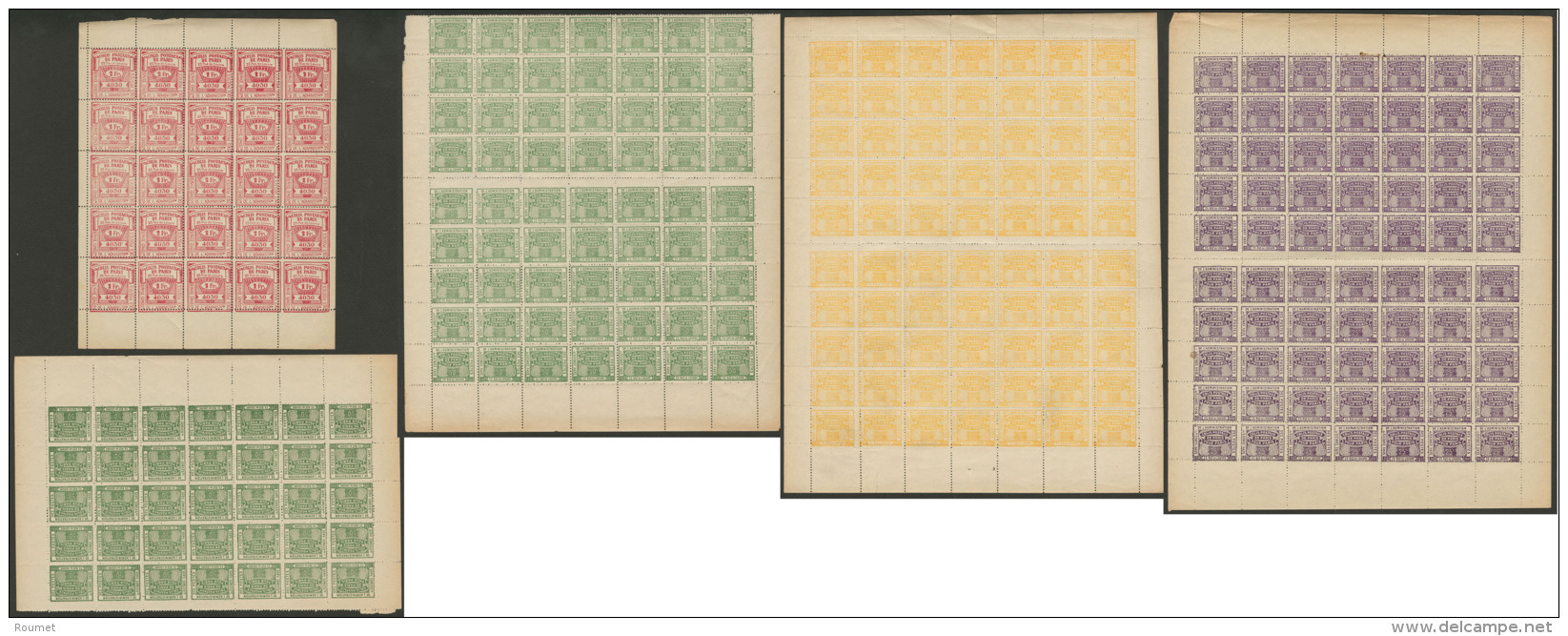 Paris Pour Paris. Colis R&eacute;clame. C&eacute;r&egrave;s 2008 N&deg;62 Et 63 En Feuille De 70 Ex, 64 (panneaux De 63 - Altri & Non Classificati