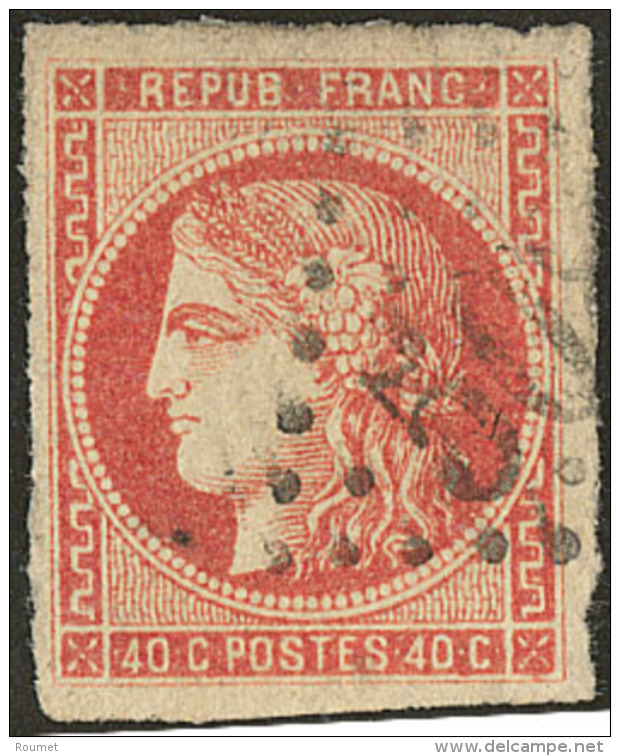 No 48k, Rouge-sang Clair, Obl Gc, Jolie Pi&egrave;ce. - TB - 1870 Bordeaux Printing