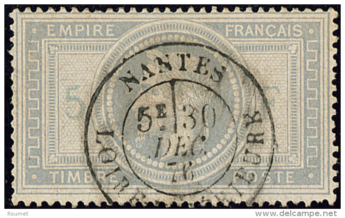 No 33, Obl Cad Nantes 30 D&eacute;c 76. - TB. - R - 1863-1870 Napoleon III With Laurels