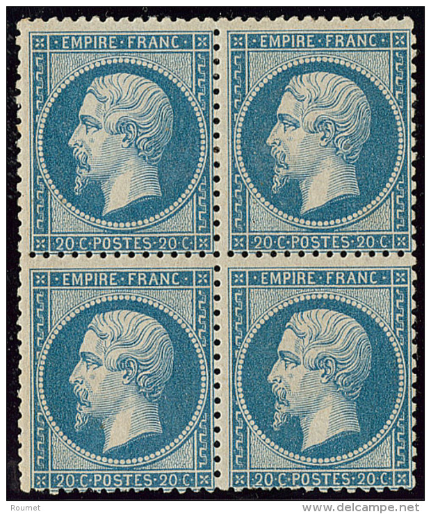 No 22, Bloc De Quatre (un Ex **), D&eacute;centr&eacute; Mais TB D'aspect - 1862 Napoleon III