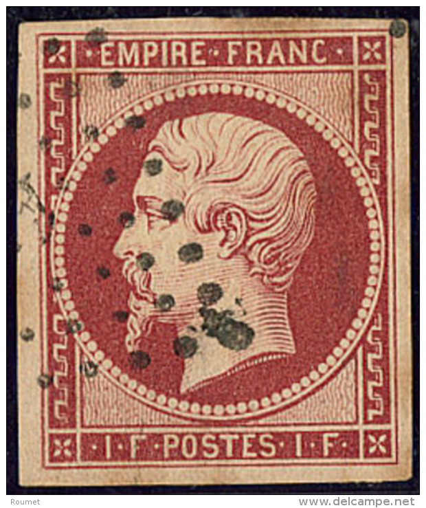 R&eacute;impression. No 18e, Faussement Oblit&eacute;r&eacute;, Fente Rebouch&eacute;e, B D'aspect - 1853-1860 Napoleon III