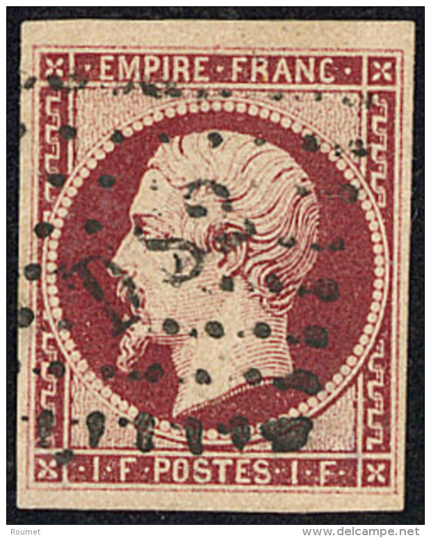 No 18b, Nuance Tr&egrave;s Fonc&eacute;e Proche Du "velours", Obl Losange "DS 2", Jolie Pi&egrave;ce. - TB. - RR - 1853-1860 Napoleon III