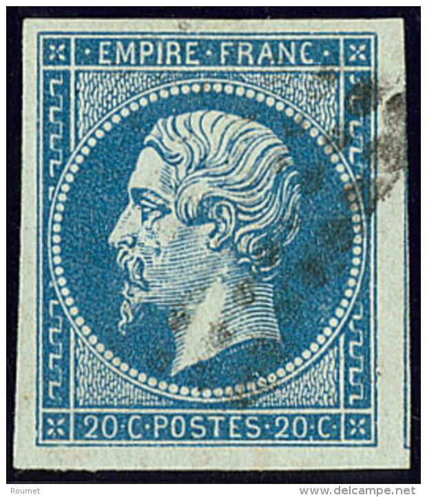 No 14Id, Bleu Sur Vert, Un Voisin, Ex Choisi. - TB - 1853-1860 Napoleone III