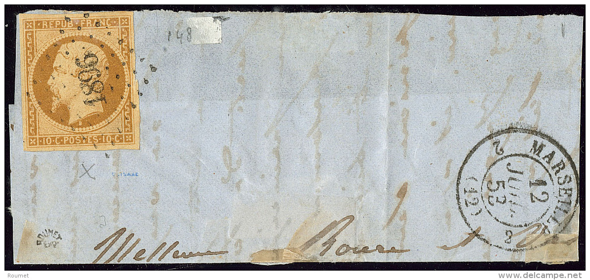 No 9 Obl Pc 1896 Sur Petit Fragment. - TB - 1852 Louis-Napoleon