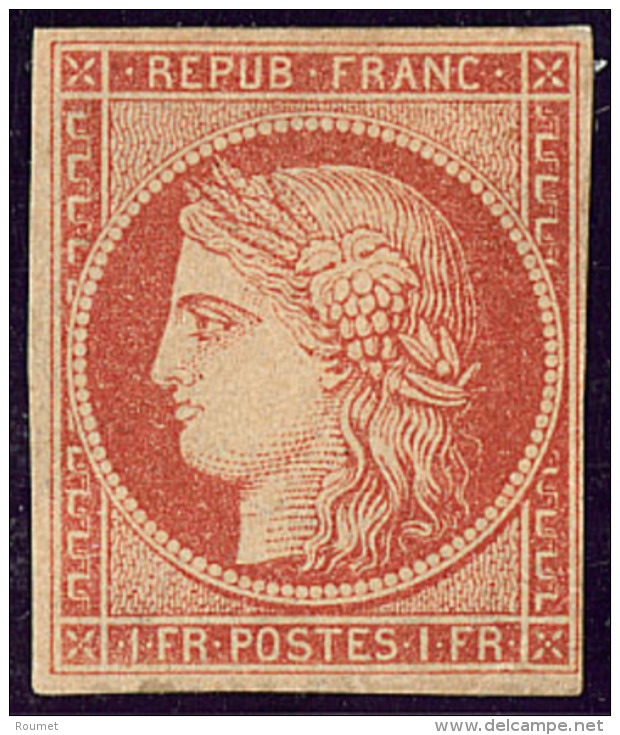 Vervelle. No 7D, Pli D'angle Mais Insignifiant D&eacute;faut Pour Ce Timbre Presque Toujours Aminci. - TB. - RR - 1849-1850 Ceres