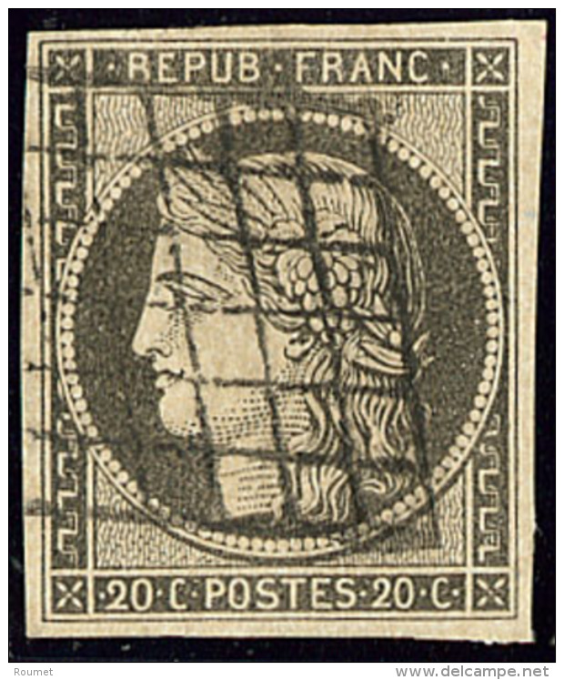 No 3i, Gris, Obl Grille, Jolie Pi&egrave;ce. - TB. - R - 1849-1850 Ceres