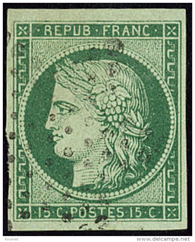 No 2c, Vert Fonc&eacute;, Obl &eacute;toile, Jolie Pi&egrave;ce. - TB. - R - 1849-1850 Ceres