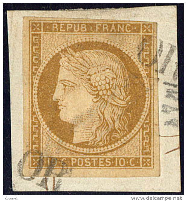 No 1, Obl "OR" Sur Petit Fragment, Touch&eacute; En Haut Mais TB D'aspect - 1849-1850 Ceres