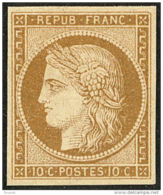 No 1, Bistre-jaune, Jolie Pi&egrave;ce. - TB. - R - 1849-1850 Cérès