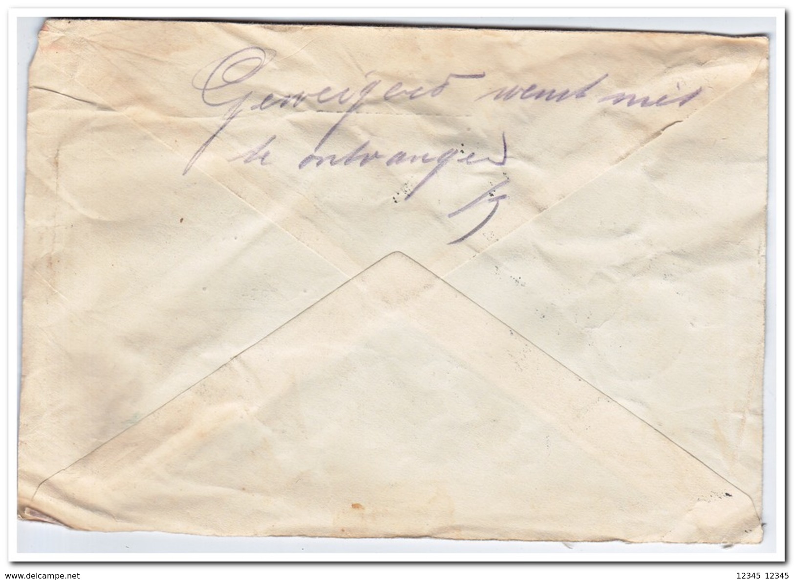 Geweigerde Brief 1939 Van 20.x 's-Hertogenbosch Naar 23.x Nijmegen Vervolgens 25.xOss Treinstempel 25.xArnhem-Roosendaal - Brieven En Documenten